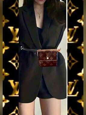 Louis Vuitton monogram compact wallet, converted vintage ELISE 2000